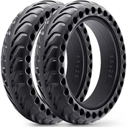 2 Pièces Pneus 50/75-6.1 pour Trottinette Electrique, Plein Pneu Tubeless Également Compatible avec Tailles 8,5 x 2,0 et 8 1/2 x