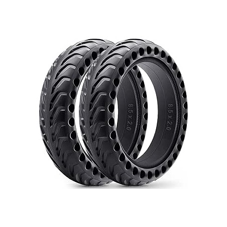 2 Pièces Pneus 50/75-6.1 pour Trottinette Electrique, Plein Pneu Tubeless Également Compatible avec Tailles 8,5 x 2,0 et 8 1/2 x