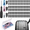 Samulee 85 Pièces Kit Reparation Pneu Voiture, Kit Anti Crevaison Voiture, Clous Pneus Voiture, pour Auto Moto Camion Tracteur