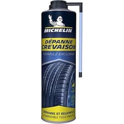 MICHELIN Répare-Crevaison 500ml – Bombe Anti-crevaison Voiture, SUV, Utilitaire, Caravane, réparation et regonflage instantané s