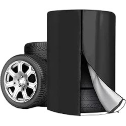 Housses Pneus Auto, 85 x 120 cm Sac Pneu Voiture, Couverture de Pneu Universelle pour 4, Imperméable Housse de Protection pour P