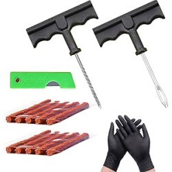 15pcs Kit Anti Crevaison Voiture, Kit Reparation Pneu Voiture, Meche Pneu Crevaison, Kit Réparation Pneu Voiture Pour Voiture, M