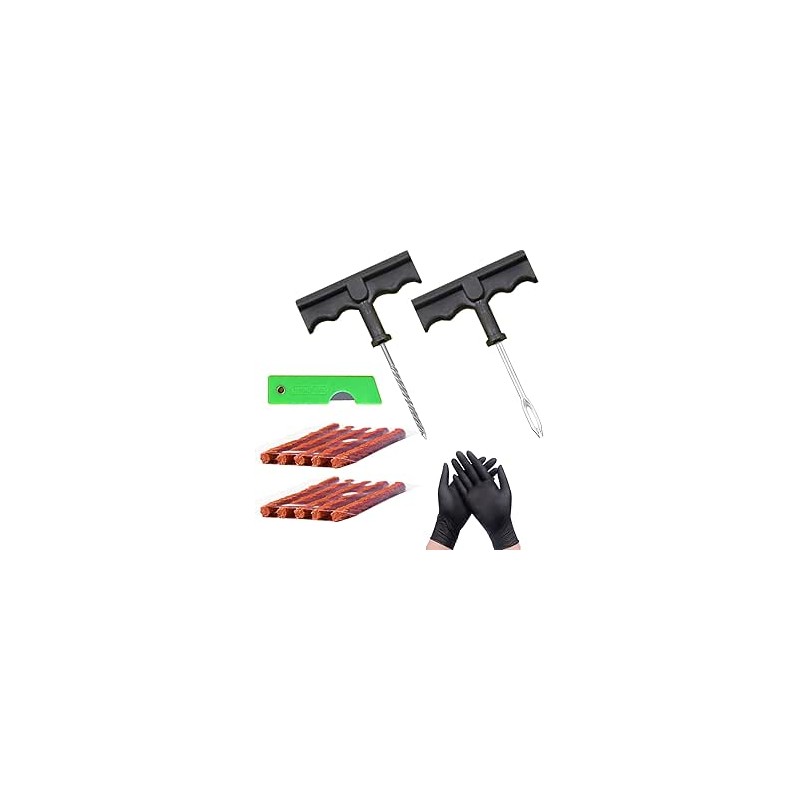 15pcs Kit Anti Crevaison Voiture, Kit Reparation Pneu Voiture, Meche Pneu Crevaison, Kit Réparation Pneu Voiture Pour Voiture, M