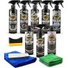 Detailing Pack - Kit Nettoyage Voiture avec Accessoires, Lavage Extérieur Intérieur, Nettoyant Jantes, Shampoing, Cire Liquide, 