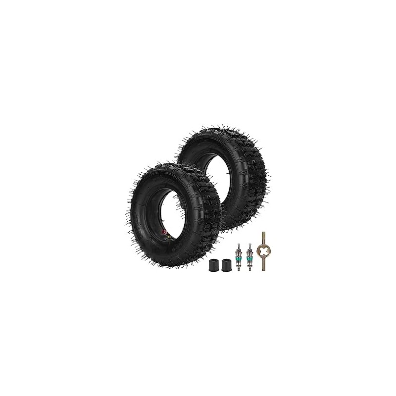 RUTU 13 x 5.00-6 13X5-6 Pneu et chambre à air avec tige de valve incurvée TR87 pour Razor Dirt Quads Yerf Dog Motovox Go Karts D
