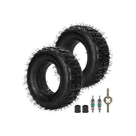 RUTU 13 x 5.00-6 13X5-6 Pneu et chambre à air avec tige de valve incurvée TR87 pour Razor Dirt Quads Yerf Dog Motovox Go Karts D