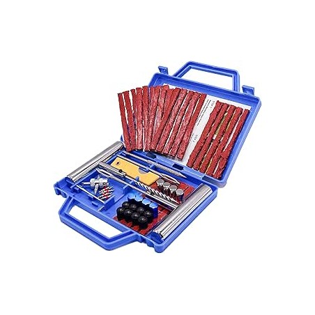 Kit de réparation de pneus de voiture TONZACK, kits de réparation de pneus (58pcs) Kit de réparation de pneu plat, pneu plat Mec