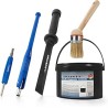 5kg Graisse de Montage pour Pneus Montagewax Noir + Tournevis de Vanne + Extracteur de Soupape Levier de Vanne