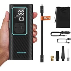 Compresseur À Air Portatif 10,3Bar, Gonfleur Pneus Voiture Mini, Pompe À Velo Électrique Gonflage Rapide, Gonfleur Pneu Sans Fil