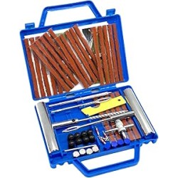 Kit de réparation de pneus, Kit de réparation de pneus 53 pièces, Kit de réparation de pneus portable pour voiture, camion, moto