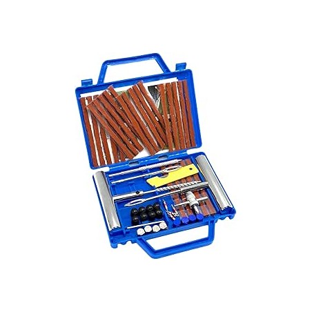 Kit de réparation de pneus, Kit de réparation de pneus 53 pièces, Kit de réparation de pneus portable pour voiture, camion, moto