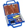 Kit de réparation de pneus, Kit de réparation de pneus 53 pièces, Kit de réparation de pneus portable pour voiture, camion, moto