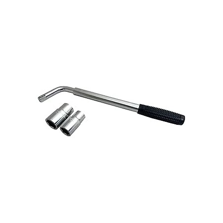 Sakura Clé à Douille SS5324 pour Roue de Voiture - Poignée Extensible - Tailles de Douilles : 17 mm, 19 mm, 21 mm, 23 mm - Compa