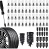 70 Pièces Sous Vide Clous Pneus Voiture avec Tournevis, Kit Reparation Pneu Voiture, Kit Meche Pneu Voiture, 2 Tailles de Tubele
